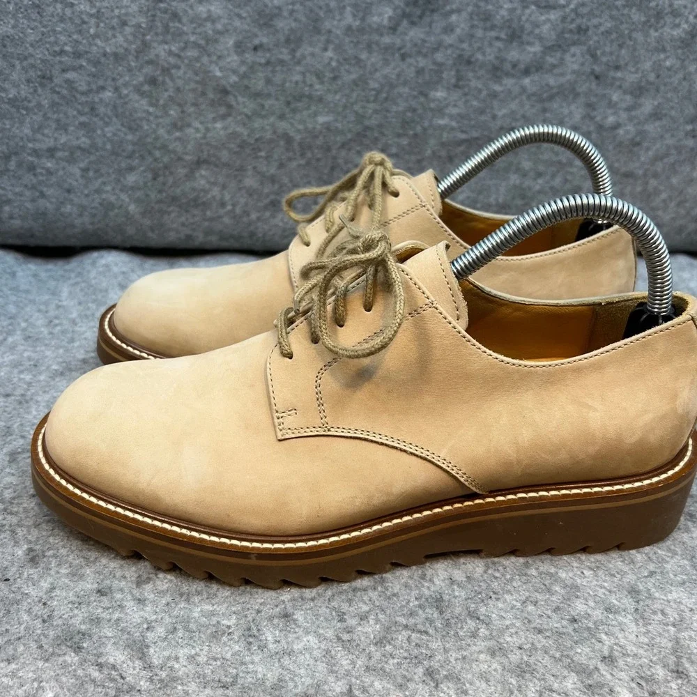Tommy Bahama Oxfords Dress Shoes Made in Italy Leather Casual Tan Lace Up Mens 9
